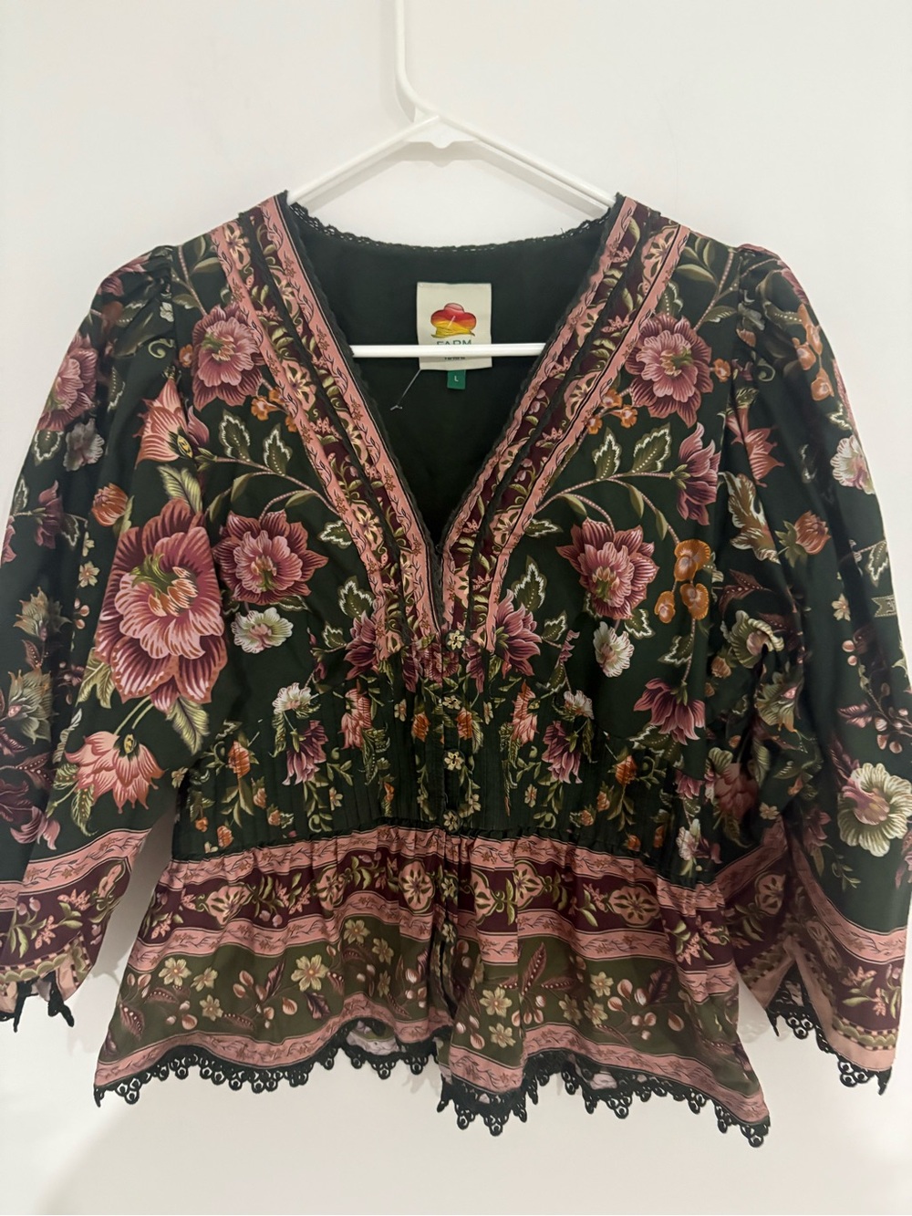 Farm Rio flowering Garden cotton blouse - Picture 2 of 4
